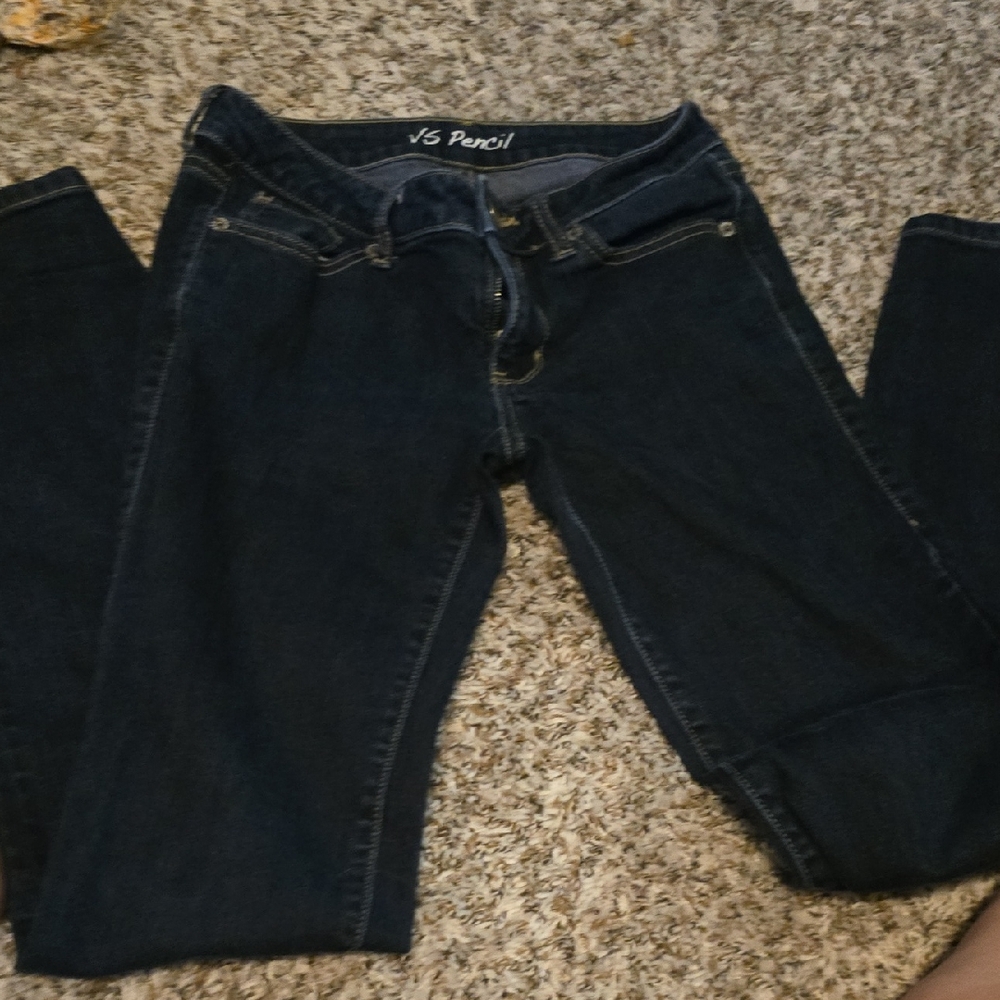 Victoria's Secret Dark Indigo Straight Leg Jeans